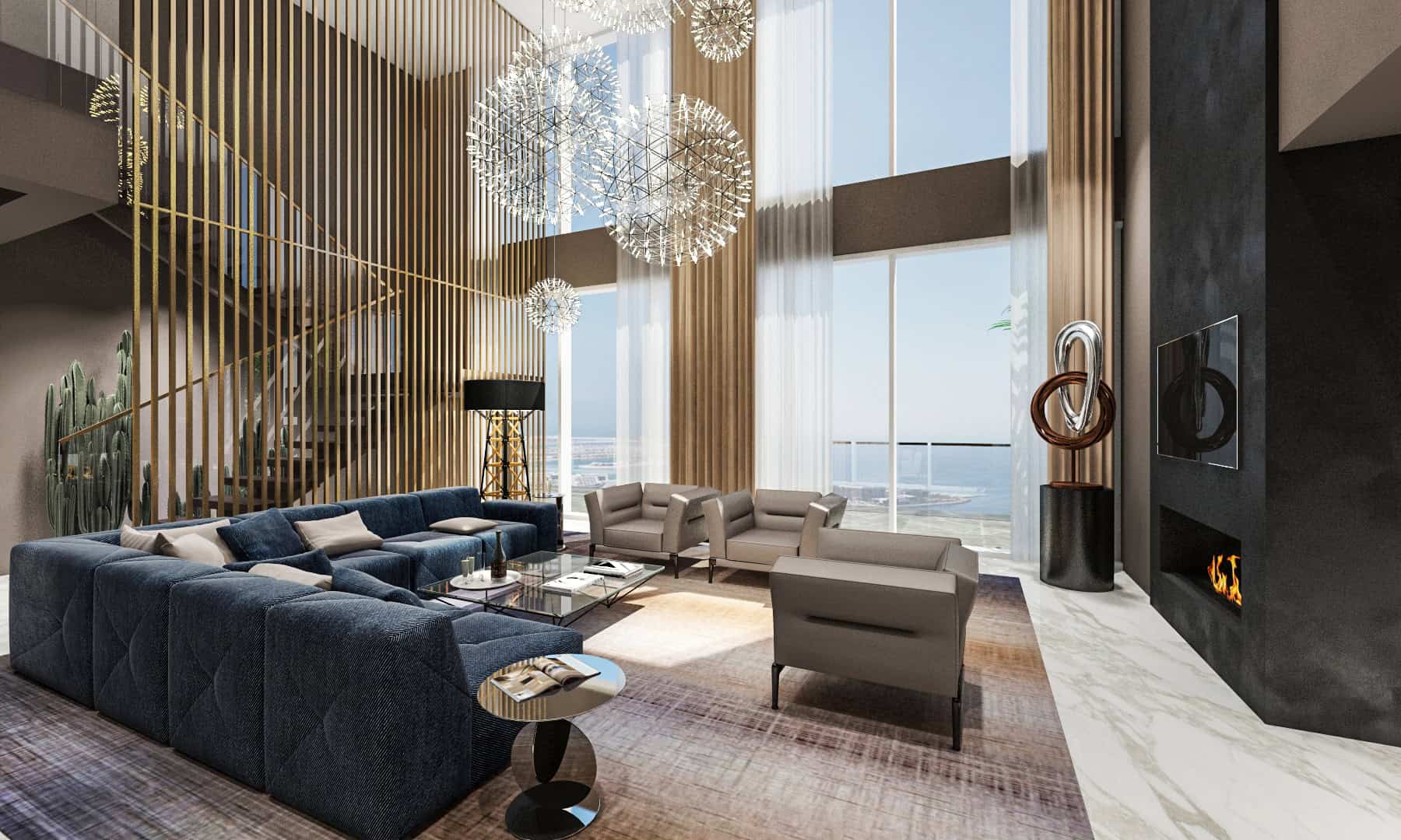 penthouse interior in Dubai
